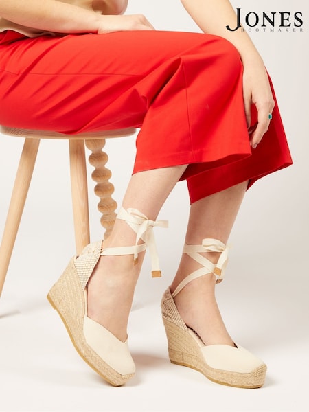 Luonnollinen - Jones Bootmaker Ladies Alyssa Wedge Espadrilles (M44528) | €140