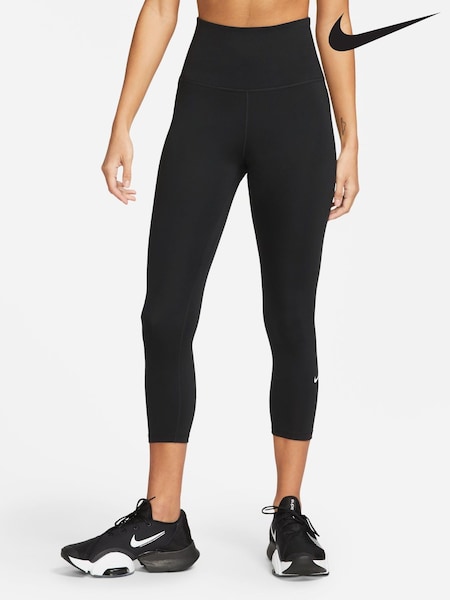 Черный - Nike Dri-FIT One Crop Leggings (M45789) | €26