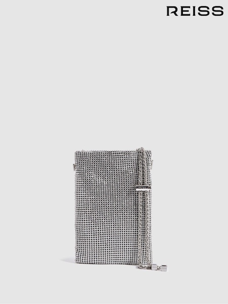 Reiss Zuri Crystal-Mesh Shoulder Pouch (M46661) | kr1 850