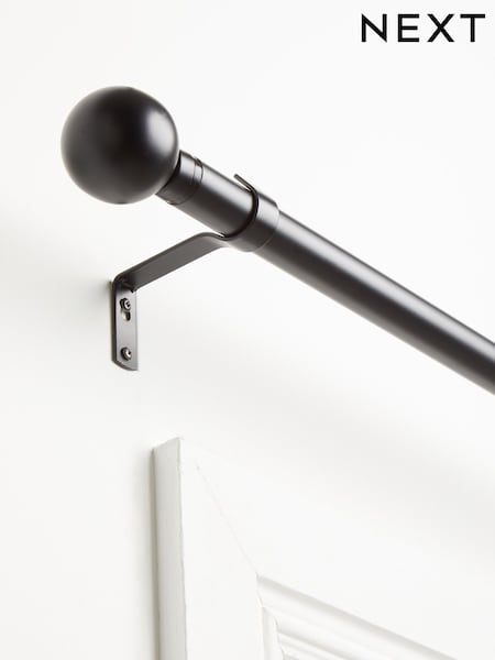 Black Ball Finial Extendable Curtain 28mm Pole Kit (M47540) | €46 - €79
