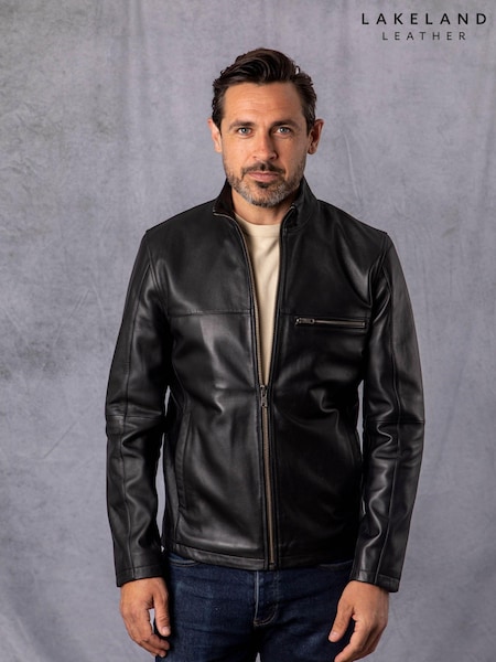 Lakeland Leather Black Preston Leather Jacket (M47947) | AED579
