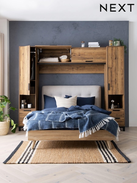 Dark Bronx Oak Effect Overbed Bedside Table (M48913) | €1,075