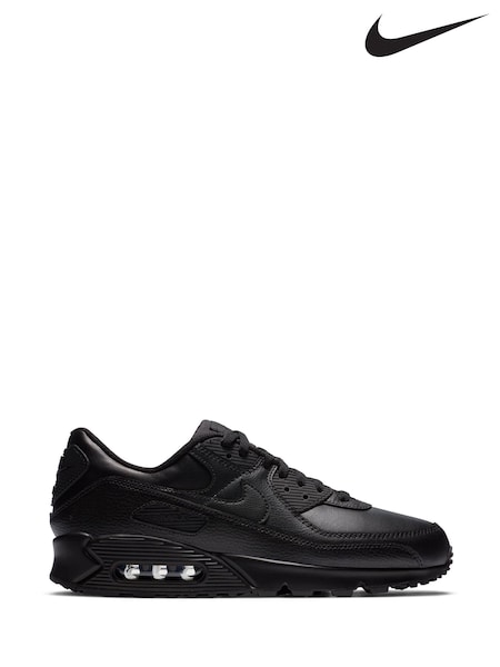 Nike Black Air Max 90 Leather Trainers (M49223) | €108