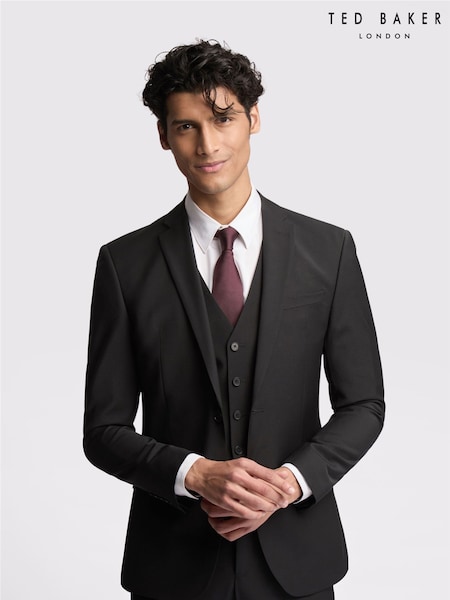 Ted Baker Premium Black Panama Slim Suit (M49352) | €133