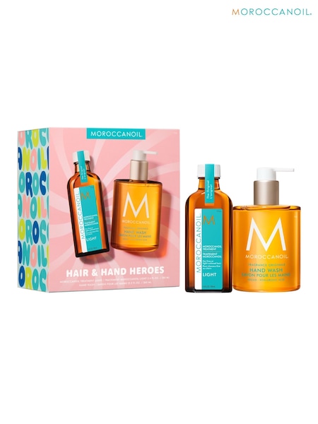 Moroccanoil Hand And Hair Heroes -treatment Light 100ml + Free Hand Wash 360ml