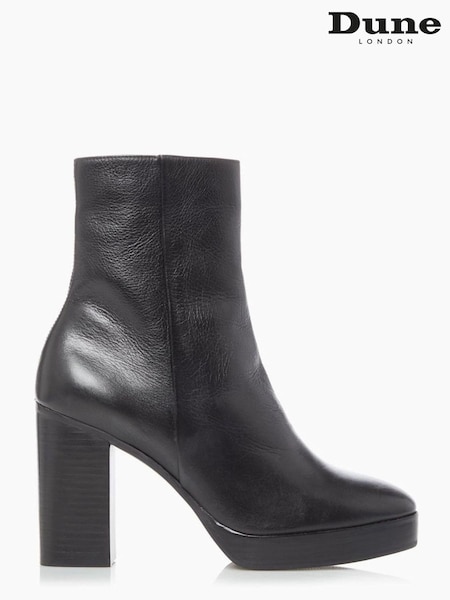 Dune London Black Pella Platform Ankle Boots (M49543) | €95