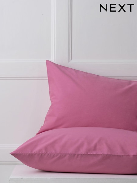 Set of 2 Pink Bright Cotton Rich Pillowcases (M50261) | AED32 - AED42