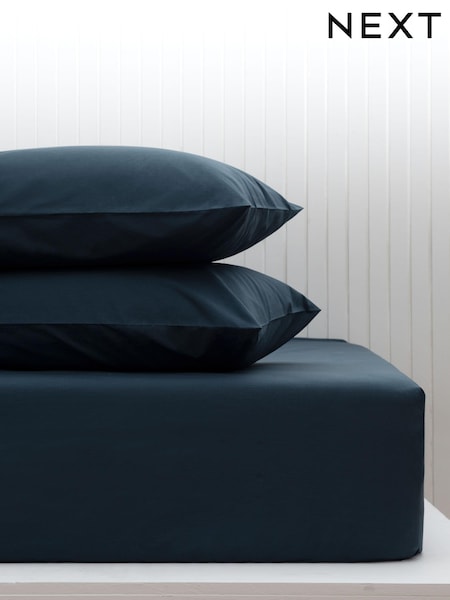 Blue Ink Navy Cotton Rich Extra Deep Fitted Sheet (M50282) | 88 QAR - 118 QAR