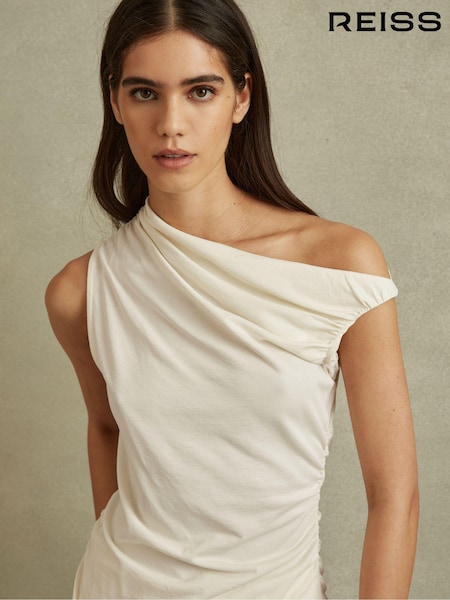 Reiss Ivory Dylan Ruched Off-The-Shoulder Top (M51032) | €40