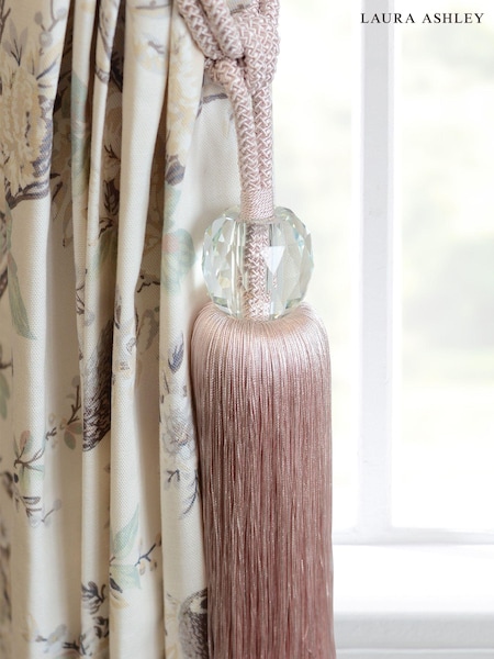 Laura Ashley Blush Loren Glass Tassel Curtain Tieback (M51110) | €39