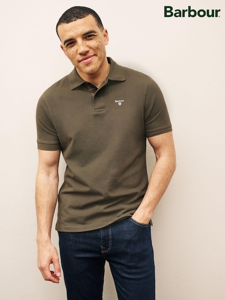 Barbour® Olive Green 100% Cotton Classic Polo Shirt (M51444) | €95