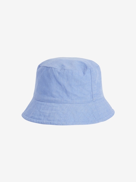 Blue Linen Rich Bucket Hat (3mths-16yrs) (M51932) | AED14 - AED22