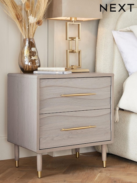 Grey Adelaide Oak Effect Bedside Table (M52062) | €245