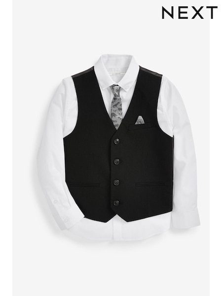 Čierna vesta, Súprava košele a kravaty s motívom postavičky - Waistcoat (12mths-16yrs) (M52709) | €26 - €33