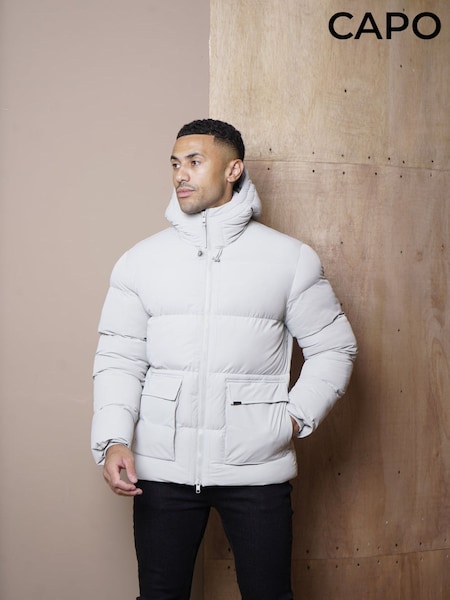 Grey - Regular Capo Puffer Coat
