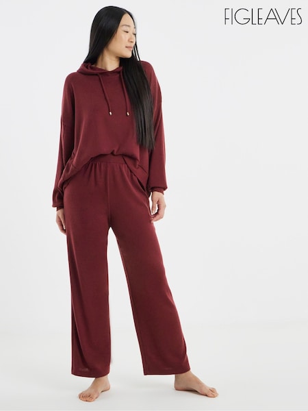 Red - Figleaves Soft Hooded Lounge Set
