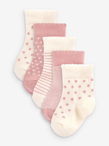rožnata pikčast; pikast - Baby Socks 5 Pack (0mths-2yrs) (M54752) | € 5