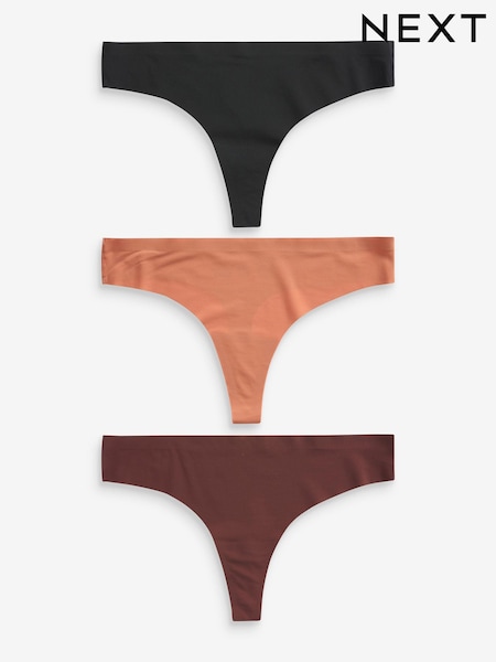 Черный/телесного цвета пралине/шоколадного телесного цвета - No VPL Comfort Knickers 3 Pack (M56352) | €17