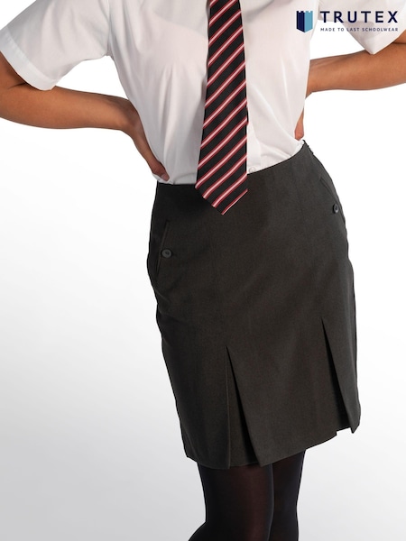 Trutex Harrow Grey Twin Pleat Skirt (M58293) | €6 - €7.50