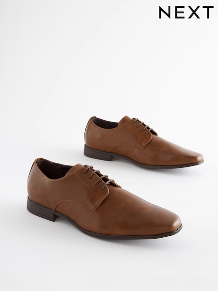 Светло-коричневый - Slim Square Derby Shoes (M60881) | €18