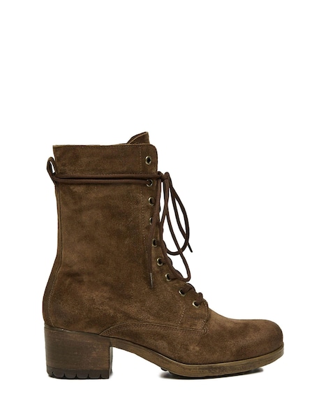 Celtic & Co Brown Block Heel Derby Boots (M62083) | €145