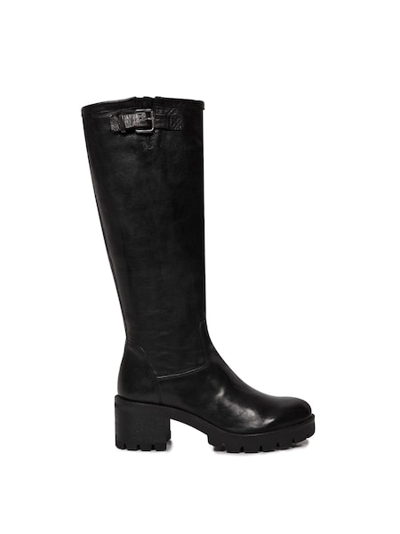 Celtic & Co. Womens Black Biker Knee Boots (M62089) | €133