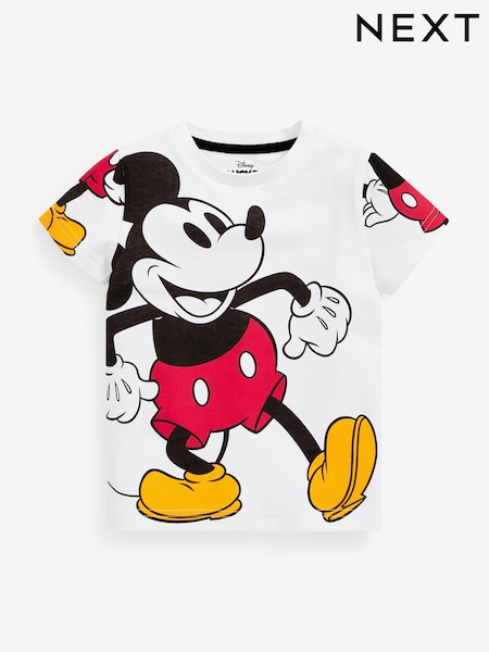 White Mickey Mouse Classic Short Sleeve T-Shirt (3mths-8yrs) (M63432) | €5.50 - €7
