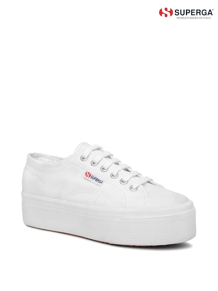 Superga White Canvas 2790 Flatform Trainers (M63878) | €106