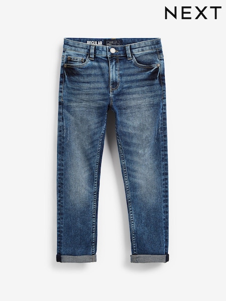 Blue Acid Wash Regular Fit Stretch Jeans (3-17yrs) (M65058) | €19 - €26