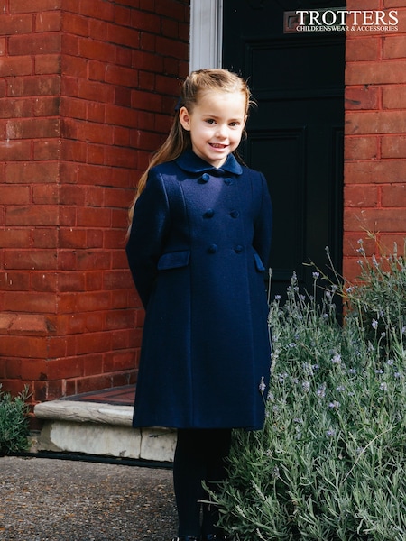 Trotters London Blue Wool Classic Coat (M65181) | €217 - €224