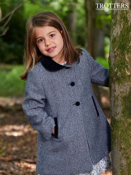 Trotters London Blue Matilda Swing Coat (M65185) | 756 LEI - 781 LEI