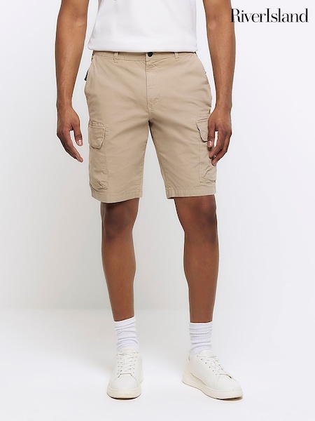 River Island Natural Elasticated Cargo Shorts (M66727) | €23