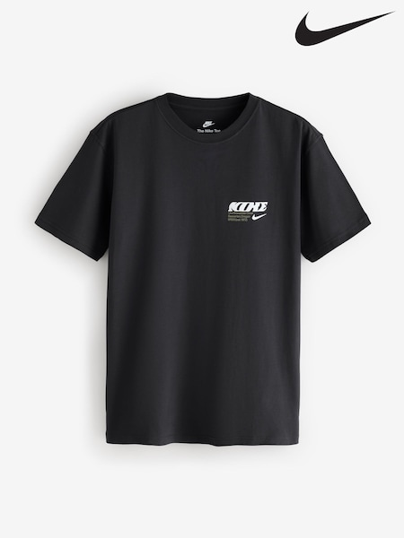 Черный - Regular Nike Graphic Loose Fit T-shirt