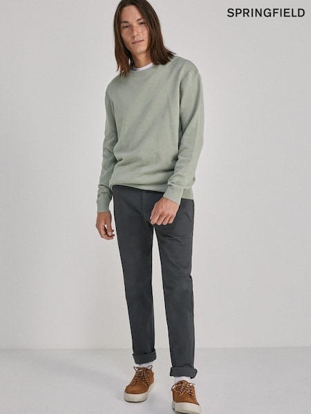 Springfield Grey False Textured Chinos (M67448) | €79