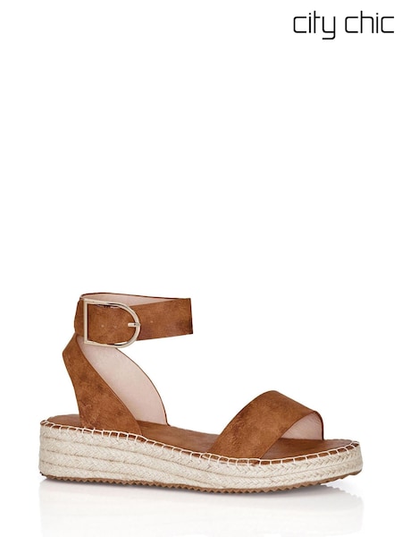 City Chic Brown Melody Platform Shoes (M67781) | €21.50