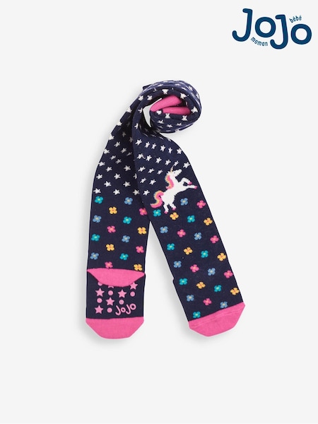 Jojo Maman Bébé Cotton Rich Unicorn Knee Tights (M68230) | €15