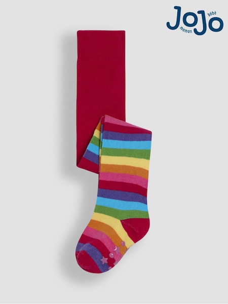 JoJo Maman Bébé Rainbow Stripe Cotton Rich Tights (M68232) | €15