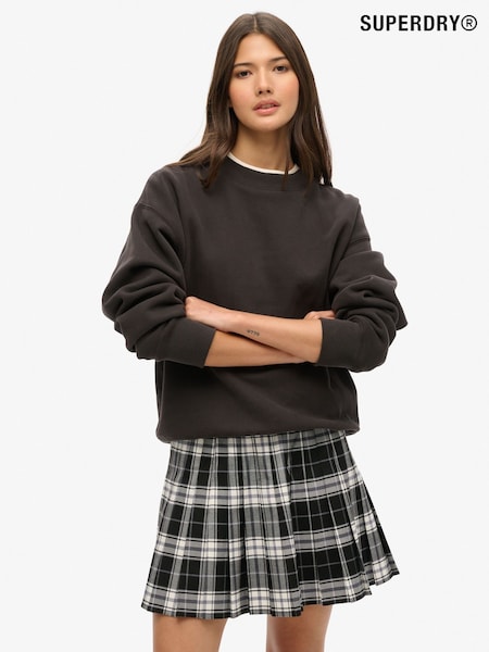 Superdry Black Vintage Check Pleated Mini Skirt (M69812) | €51