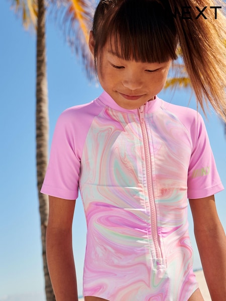 Pink Short Sleeved Swimsuit (3-16yrs) (M69925) | €9 - €12