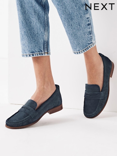 Mornarica modra Suede - Forever Comfort® Moccasin Loafers (M70066) | € 22
