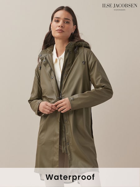 Ilse Jacobsen Loose Fit Waterproof A Shape Raincoat (M71081) | AED879