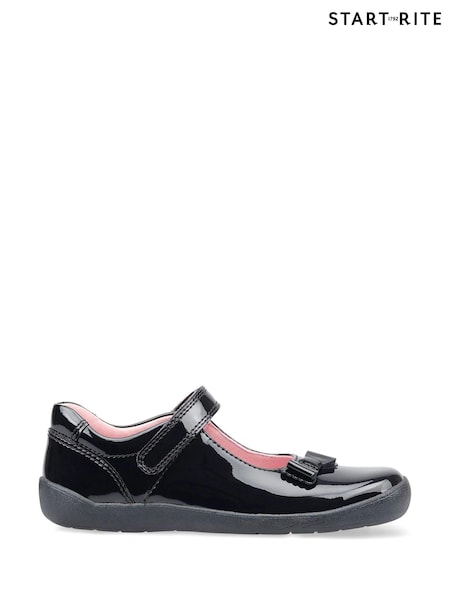 Schwarzes Lackleder - Start-Rite Giggle Black School Shoes Standard Fit (M71108) | 30 €
