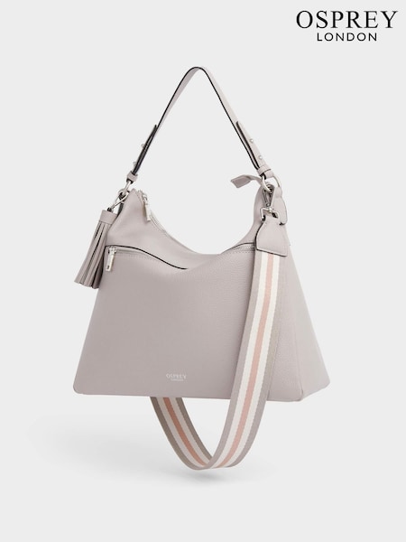 OSPREY LONDON Grainy Hide Leather Stella Hobo Bag (M71304) | €219