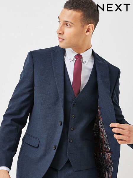 Blue Regular Fit Wool Blend Suit (M71517) | €64