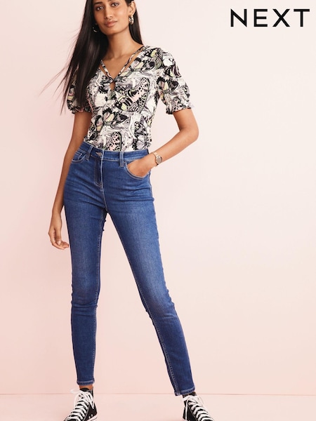 Dark Blue High Rise Skinny Jeans (M71625) | € 18