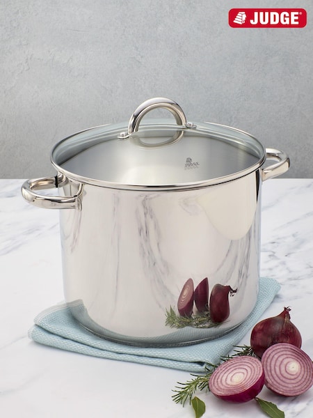 Judge Cream Stockpots Glass Lid Stockpot 10L (M71764) | LEI 447