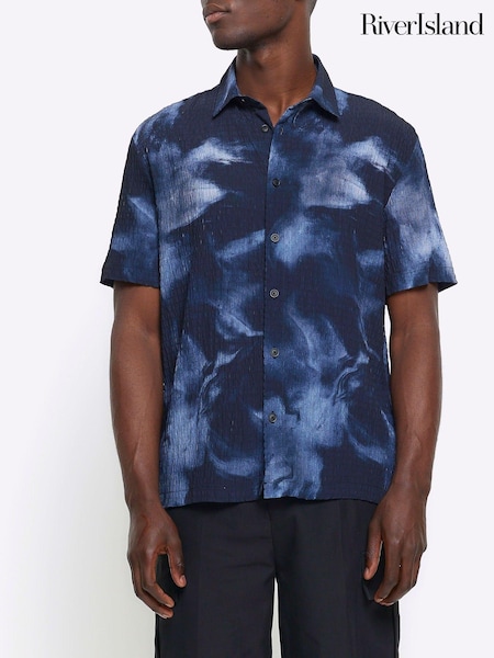 River Island Inky Texture Shirt (M71936) | 125 LEI