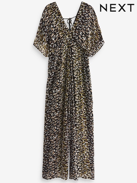 Animal Print Batwing Wide Leg Jumpsuit (M71981) | € 10