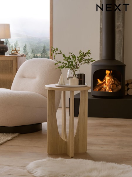 Natural Craft Wood Effect Side Table (M73699) | €100