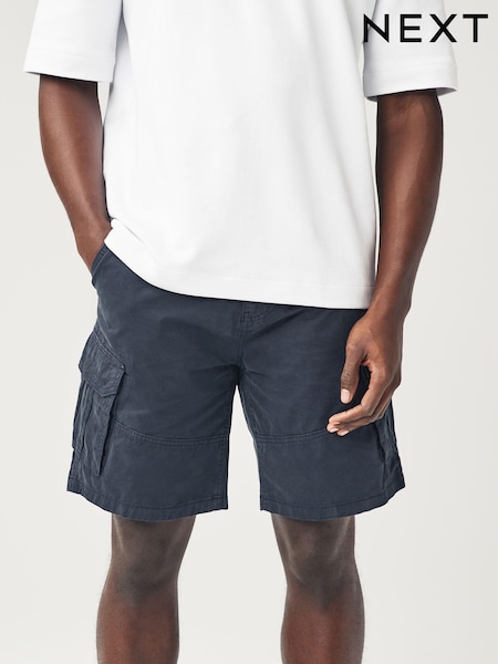 海軍藍 - 100% Cotton Cargo Shorts (M74183) | NT$990